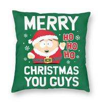 Mr Hankey Christmas South-Park Pillowcase Printed Fabric Cushion Cover Gift Pillow Case Cover Sofa Zippered 40*40cm 22x22Inch red