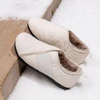 Women's Winter Minimalist Mum Boots Durable, Comfortable, Casual, Versatile Slip-On Grandma Boots 40 beige