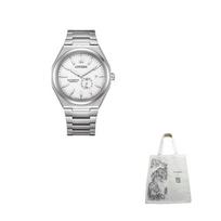 CITIZEN 100m Water Resistant Mechanical Movement Super Titanium Strap Watch 40.5mm Men's Watches NJ0180-80A White Dial gray