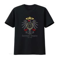 Vokietijos imperija 1871 1918 Marškinėliai su erelio emblema Dizainas Vokietija Imperatorius Reichas Vilhelmas Prūsijos Stilius vintage Skalbti Kvėpuojantis L black