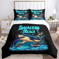 Shark Trilala Sneakers Bedding Set - 3 Piece Comforter Cover Gift for Bedroom,Includes No InsertB140 200x220cm blue