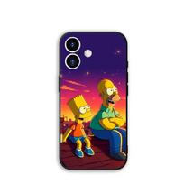Telefono dėklas The S-Simpsons Wallpaper Bart skirtas Samsung Galaxy S25 S24 S22 S23 FE Ultra Plus A56 A05 A06 A15 A16 A55 S7 Edge Galaxy A55 5G blue