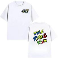 Men T Shirt Casual Moto GP The Doctor Motorcycle Race Sportor Rossi Tshirt Summer Short Sleeves 100 Cotton Cool Tee S black