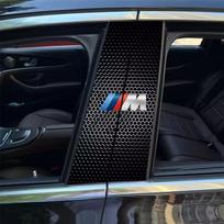 1 pair BMW-M-Emblem Car Door Center Column Sticker B-pillar Decal for BMW M Performance F30 F10 E90 F20 E46 X5 X6 X7 Accessories black