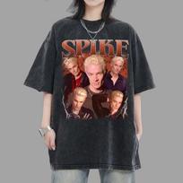 Spike Buffy the Vampire Slayer Vintažiniai marškinėliai, Dovana moteriai ir vyrui Unisex marškinėliai 140 brown