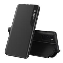Išmanus atverčiamas dėklas Samsung Galaxy S25 S24 S23 Ultra S22 Plus, su stoveliu, odinis dėklas Samsung A16 A26 A36 A56 A06 A15 A55 For Samsung S21 juoda
