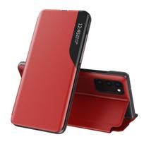 Išmanus atverčiamas dėklas Samsung Galaxy S25 S24 S23 Ultra S22 Plus, su stoveliu, odinis dėklas Samsung A16 A26 A36 A56 A06 A15 A55 For Samsung A55 raudona