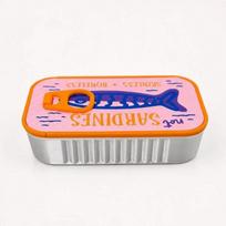 Sardine Tin Jewelry Box 3D Printed Necklace Earring Storage Box Easy Open Lids For Crafts & Packaging Storage D orange