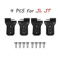 Aluminiu dengtas durų šoninis lankstas Jeep Wrangler JK JL JT 2007+ kelių plieninių durų lankstų rinkinys ne durų lanksto dangtelio dekoras B