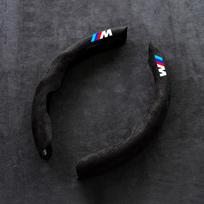 Automobilio vairo apdangalas Suede Oda Neslystantis BMW M emblemai E46 E36 E34 F10 E90 F30 E60 F30 E53 E30 E92 E87 Priedai black