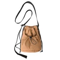 Folded lazy wind drawstring messenger bag simple casual shoulder bag women's lightweight niche design messenger bag ruda