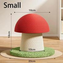 Cute Cat Scratch Board Kitten Climbing Mushroom Protecting Furniture Funny Cat Grinding Claw Toy Durable Sisal Scratching Board red