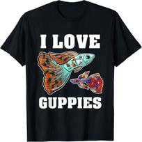 Aš myliu gupijas gupijai T-shirt XXXXXL juoda