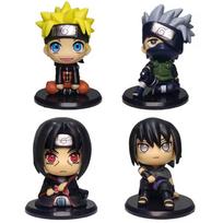 10cm Naruto Anime Figure Uzumaki Naruto Kakashi Uchiha Sasuke Itachi Cute Toys Q Figurals Action Figurine Model Toy Kid Gift black