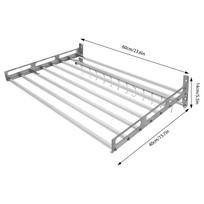 Expandable Wall-Mounted Microwave Oven Rack, Stainless Steel Kitchen Storage Shelf Suitable for Storage Tableware/Microwave Oven sidabras
