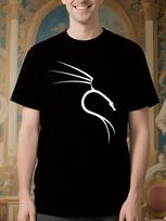 Kali Linux Graphic Tshirt - Black with White Kali Linux C... S black