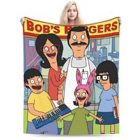 Bob Burgers Plush Blanket Child Flannel Throw Blanket For Living Room Warm Soft Design Quality Bedspread Gift Size: 75*100cm, Weight: 320 GSM