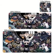 Gaming Mouse Pad Black And White Rubber Office Computer Mouse Mat Hollow Knight Anime Big Mousepad Gamers Desk Keyboard Mats 30cmx80cm(11.8x31.5inch)