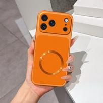 Phone Case For OPPO Reno 16 15 15F 15C 14 14F 13 13F 12F 10 Pro Max Leather Texture with Magnetic Ring Cover OPPO Reno14 F oranžinė