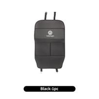 Automobilio sėdynės apsauga nuo kojų smūgių, odinė pilna apsauga su daiktadėže, skirta Volkswagen VW Passat Golf Tiguan Polo Scirocco CC Touran OX4 juoda