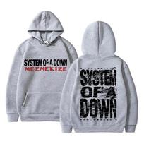 Hot Sale 90s Vintage Rock Band System of A Down Mezmerize Print Hoodie Men Women Fashion Pullover Long Sleeves Casual Loose Vintage Printed Sweatshirt XXXL white