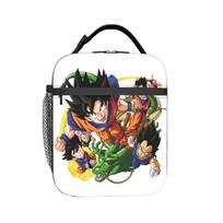 D-Dragon Ball Thermal Insulated Lunch Bags for School Japanese Anime Portable Bento Box Thermal Cooler Lunch Boxes One Size black
