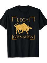 Men'S Roman Legion T-Shirt Legio I Germanica Taurus Bull Graphic Tee Black Golden Ancient Battl XL yellow