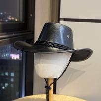 Retro American Leather Western Cowboy Hat Male and Female Couples Outdoor Travel Big Eaves Sun Hat Seaside Jazz Hat adult size 54-60 juoda