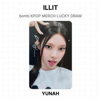 ILLIT bomb KPOP MERCH LUCKY DRAW Official Photocard YUNAH gray
