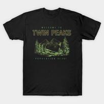 Asian Size Cotton Unisex Tshirt Print T-shirt Souvenir Welcome To Twin Peaks T-shirt No-Cut Print Regular Fit 3XL (86-92kg) juoda