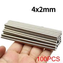 4x2mm Super stiprus neodimio magnetas N35 NdFeB Nuolatinis magnetinis imanes Apvalūs galingi magnetai Šaldytuvas