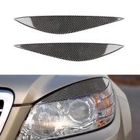 ABS anglies pluošto automobilio priekinių žibintų lempa Antakių vokų antakių lipdukas skirtas Mercedes-Benz C klasė W204 C180 C200 C260 C300 C63 Carbon Fiber black