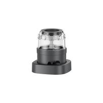Quick-Release Electric Spice Grinder with Interchangeable Chamber for Sea Salt & Peppercorns gray