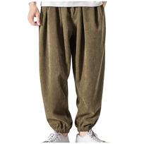 Vyriškos kelnės, vyriškos japoniškos retro velvetinės kelnės, laisvi laisvalaikio šortai, darbo saugos kelnės M black