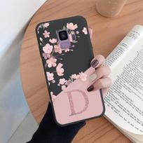 For Samsung Galaxy S9 S 9 Plus Phone Cover Pink Letters Cute Flowers Pattern Soft Silicone Funda For Samsung S9Plus S9+ Coque Samsung S9 Plus black