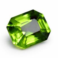 10.8 Ct Natural Green Peridot Emerald Cut Loose CEMSTONE For Gift 13.2 mm Approx. žalia