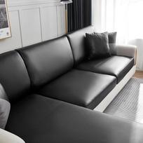 PU odos sofos pagalvės užvalkalas Vandeniui atsparaus audinio sofos užvalkalas Vienspalvis tampri sofa sėdynė Fotelio užvalkalas Svetainė Apsauga nuo dulkių Namai Back cushion cover juoda
