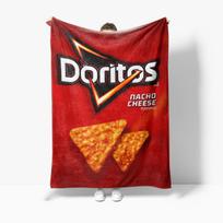 Creative Funny D-Doritoss Chips Flannel Blanket for Bed Sofa Bedroom Travel Camping Picnic Blankets Throw Blanket Size: 75*100cm, Weight: 230 GSM gray