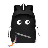 Schoolbag popular cute monster schoolbag male student backpack large capacity European and American street light casual backpack black