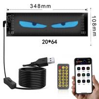 LED Soft Screen USB Car Display: Flexible Bluetooth-Controlled Window Sign black
