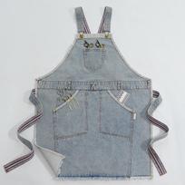 Washable Denim Waist Apron for Kitchen, Barista, Nail Art, Unisex Workwear - Customizable Japanese Korean Style gray