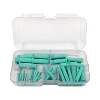 Multi Size Resin Hole Making Tool for Jewelry Makers, Silicone Punch Peg Set with Box for Pendant and Earring Craft Openings for Studio Use 1 white
