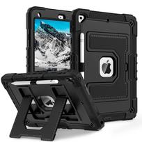Case for iPad 11 inch (A16) / iPad 10th 10.9'' , Heavy Duty Shockproof Rugged Protective Cover with Pen Holder/Kickstand For iPad Mini 6 juoda