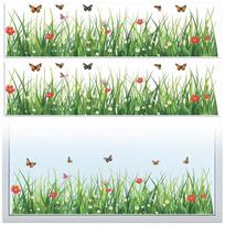1set Waterproof PVC Colored Laser Stained Window Film Static Stickers Rainbow Prism Electrostatic Window Decals Grass 300x1200mm 2pcs/set