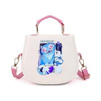 Vaikams Mergaitėms Kpop Rumi Zoey Mira Spausdintas Studentams Lengvas Crossbody Krepšys Atsitiktiniai PU Pečių Krepšiai 14.5*17cm white