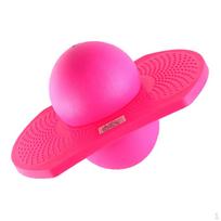 Kids Board Jumping Bouncy Pogo Ball Exercise Fitness Toy- Yellow pink