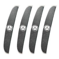 4 vnt. Automobilio durų apsaugos nuo susidūrimo juostelės, galinio vaizdo veidrodėlio apsauga, 3D lipdukai, skirti Mercedes-Benz CLA CES CLS SLK GLK CLK SLS CLG GLE gray