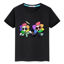 marškinėliai vaikams berniukui 10 metų Dandys World print Cartoon 100% medvilnės anime marškinėliai Viršutiniai trumpi pride marškinėliai y2k vienetiniai mergaičių drabužiai 130 black