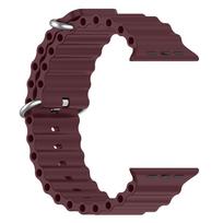 Dirželis Apple Watch Ultra 2 9 8 7 6 SE 4 5 3 Band 44mm/40mm Iwatch Band 5 42mm 38mm Dvigubos sagties laikrodžio priedai 49mm 41mm 45mm For 38/40/41mm vyno raudonos spalvos