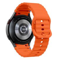 Silikoninė apyrankė skirta Samsung Galaxy Watch 7 FE 6 4 Classic 5 pro 44mm 40mm 43mm 47mm 45mm apyrankė Galaxy Watch6 7 dirželis 4 classic 42mm 46mm oranžinė
